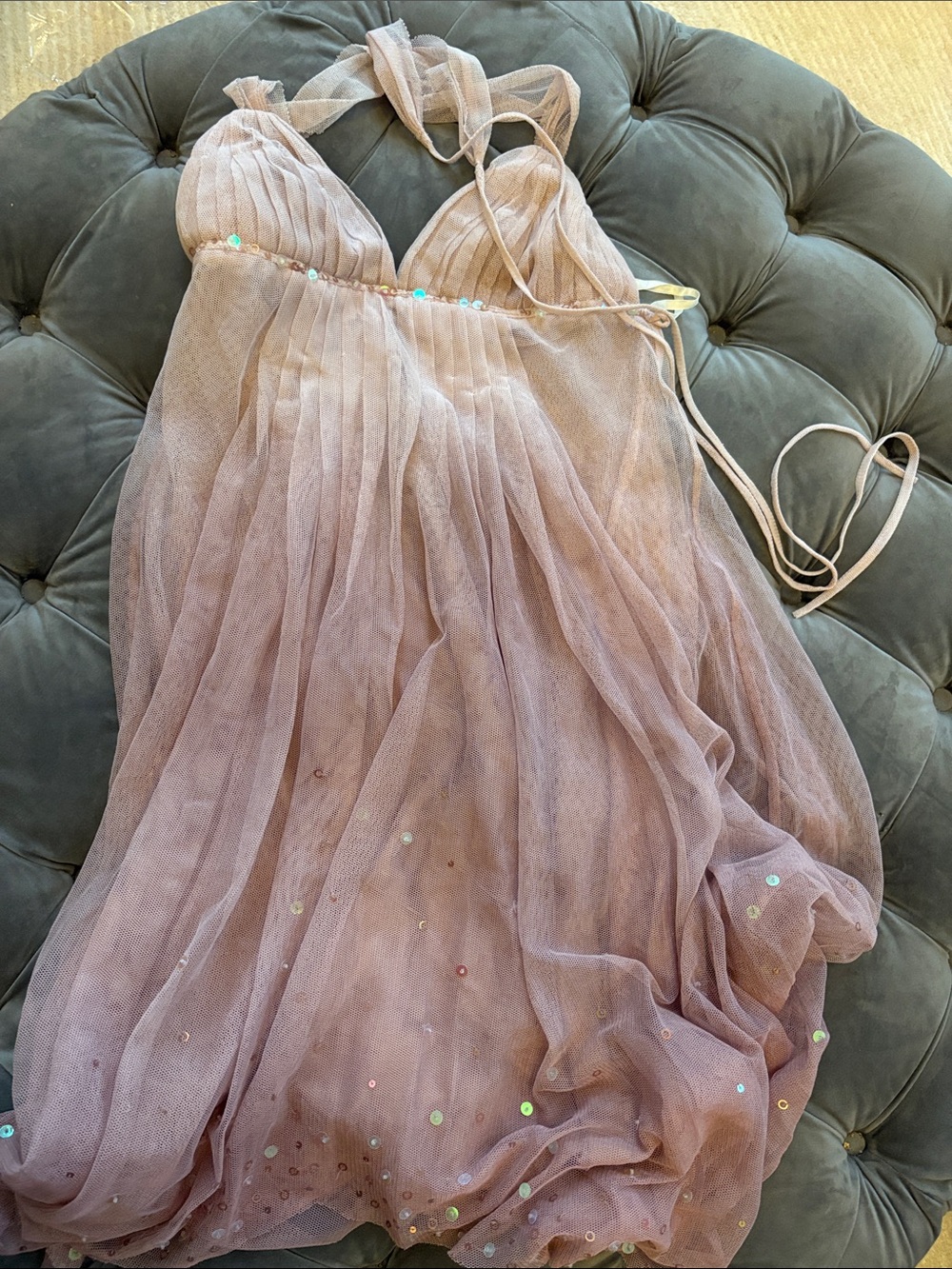 BCBG NWT Women’s Pink Sequin hauter dress. Never worn or wash.